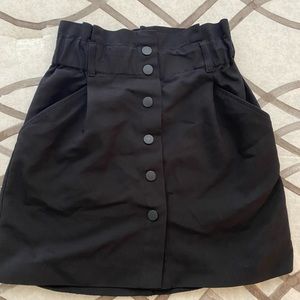 Black Zara button-down skirt